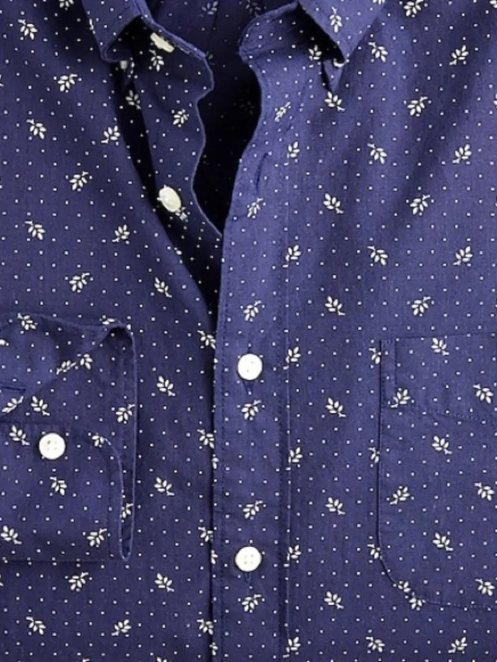 J. Crew Slim Stretch Secret Wash Button Down Shirt in Little Branch Dot